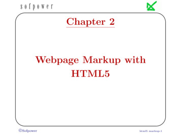 Chapter 2 Webpage Markup With HTML5
