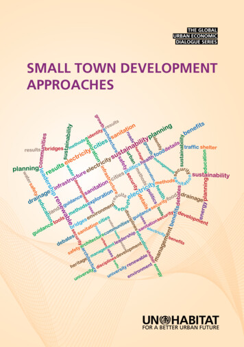 Small Town DevelopmenT ApproacheS - UN-Habitat