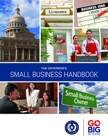 THE GOVERNOR’S SMALL BUSINESS HANDBOOK