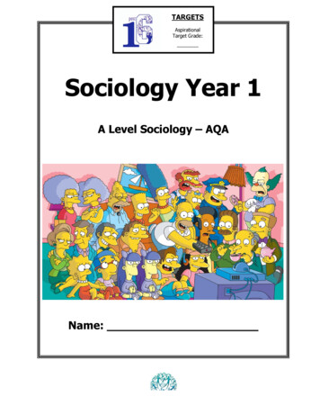 Sociology Year 1 Booklet - SOCIAL SCIENCES