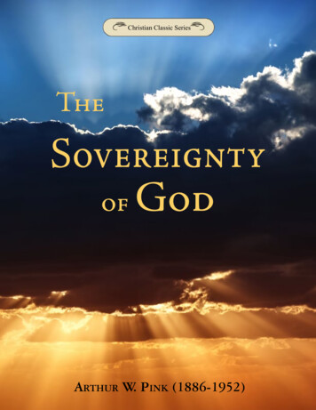 The Sovereignty Of God - Chapel Library