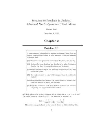 Solutions To Problems In Jackson, Classical .