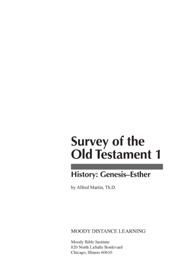 Survey Of The Old Testament 1 - Moody Bible Institute