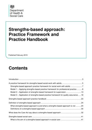 Strengths-based Approach: Practice Framework And Practice .