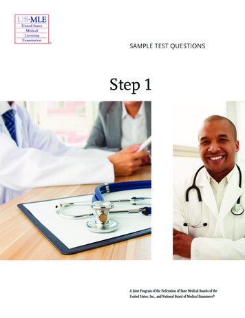 Sample Questions, Step 1 - USMLE