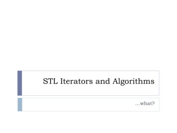 STL Iterators And Algorithms - Stanford University