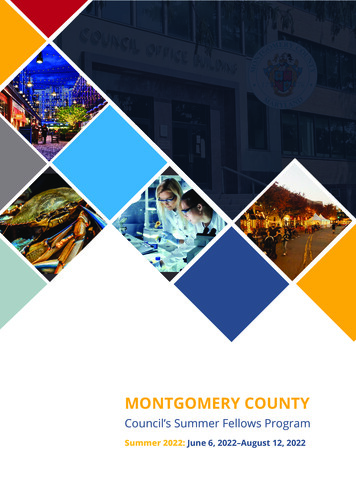 Montgomery County Council Summer Fellows Program 2022