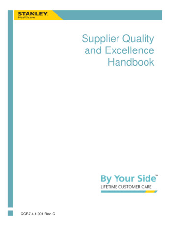 Supplier Quality And Excellence Handbook