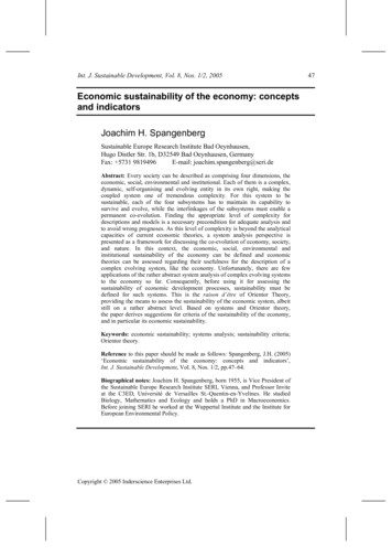 Economic Sustainability Of The Economy: Concepts And .