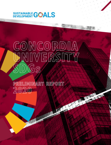 CONCORDIA UNIVERSITY SDGs