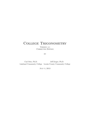 College Trigonometry - Stitz Zeager