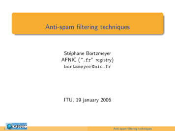 Anti-spam Filtering Techniques - ITU
