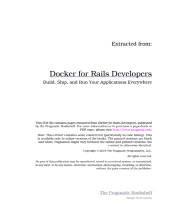 Docker For Rails Developers - The Pragmatic Programmer