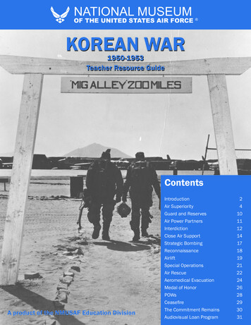 OF THE UNITED STATES AIR FORCE KOREAN WAR - AF