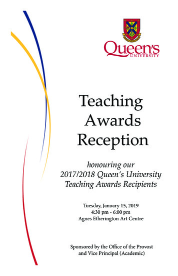 Teaching Awards Reception - Queen's University