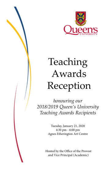 Teaching Awards Reception - Queen's U