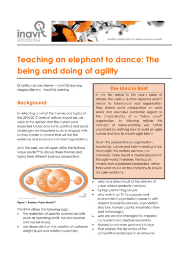 Teaching An Elephant To Dance: The Being And Doing Of Agility