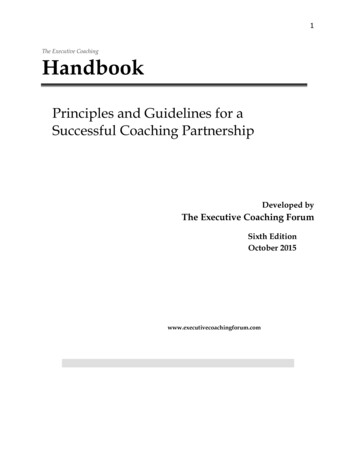 Handbook - The Executive Coaching Forum
