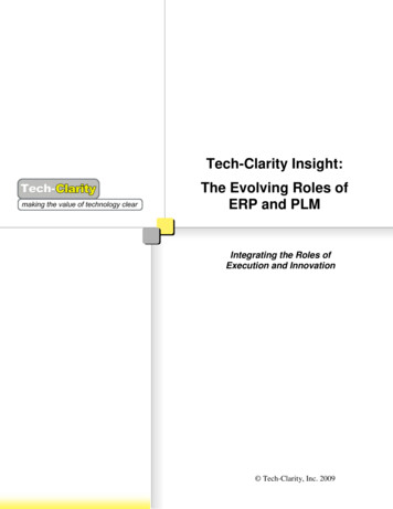 Tech-Clarity Insight: The Evolving Roles Of ERP And PLM