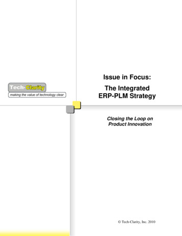 Issue In Focus: The Integrated ERP-PLM Strategy - PTC