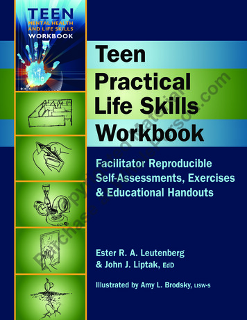 Mental HealtH And Life SkillS Workbook Teen Practical Life .