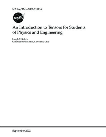 An Introduction To Tensors For Students Of Physics And .