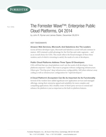The Forrester Wave Enterprise Public Cloud Platforms