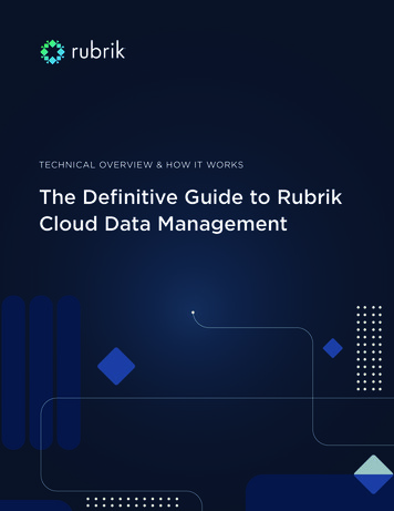 The Definitive Guide To Rubrik Cloud Data Management - Cyber Sentinel