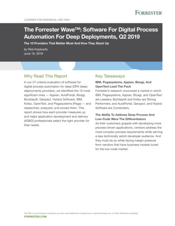 The Forrester Wave : Software For Digital Process Automation For Deep .