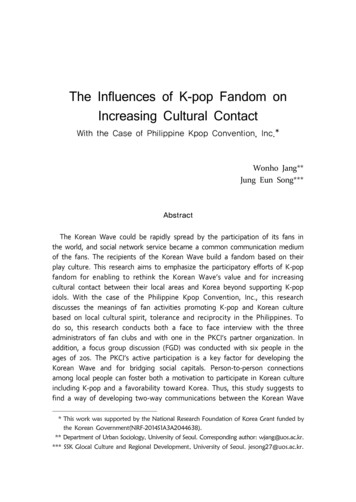 The Influences Of K-pop Fandom On Increasing Cultural Contact