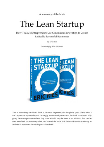The Lean Startup Summary - Kim Hartman