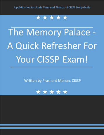 The Memory Palace - A Quick Refresher For Your CISSP 