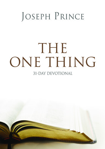 The One Thing - Joseph Prince Ministries