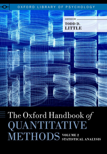 The Oxford Handbook Of Quantitative Methods II
