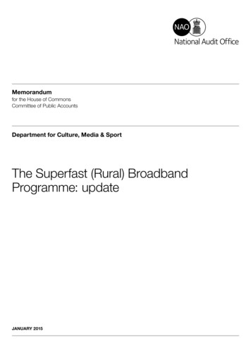 The Superfast Rural Broadband Programme Update