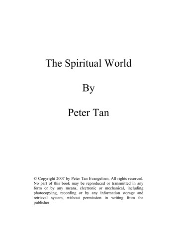 The Spiritual World - Peter Tan - InsightsofGod