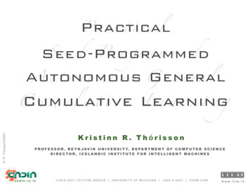 Autonomous General Cumulative Learning - VISCA