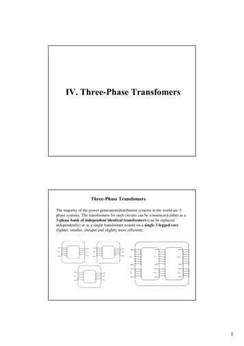 IV. Three-Phase Transfomers