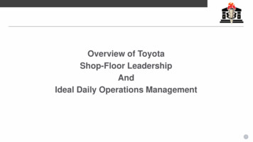 Toyota Obeya Management System Overview Of Floor .