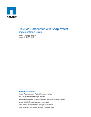 FlexPod Datacenter With SnapProtect - NetApp SSSNA