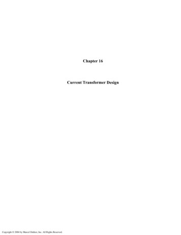 Chapter 16 Current Transformer Design