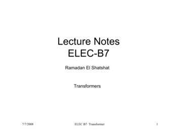 Lecture Notes ELEC-B7