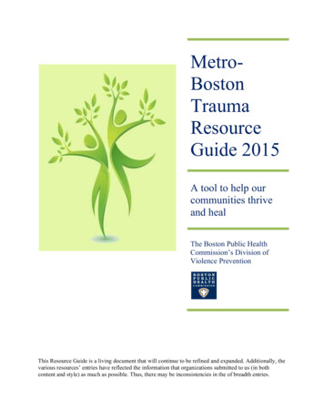 Metro-Boston Trauma Resource Guide