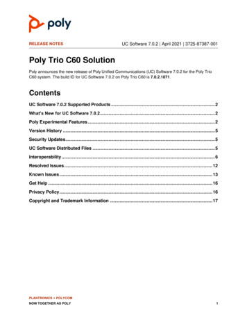 Poly Trio C60 Solution - Polycom Support