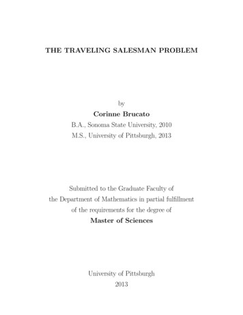 The Traveling Salesman Problem - University Of Pittsburgh