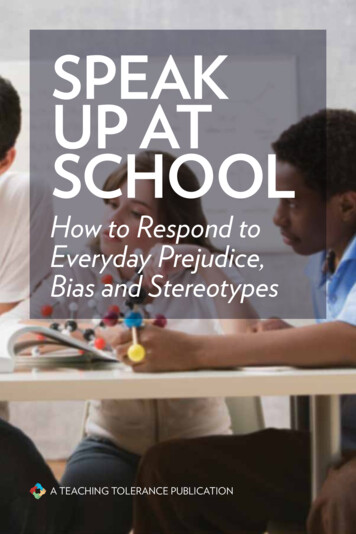 SPEAK UP AT SCHOOL - Learning For Justice