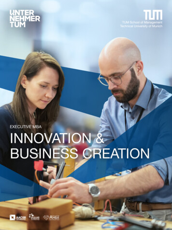 Executive Mba Innovation & Business Creation