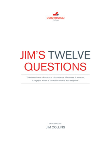 JIM’S TWELVE QUESTIONS