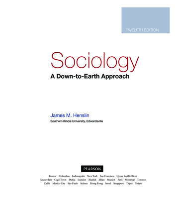 TwelfTh EdiTion Sociology - Pearson Education
