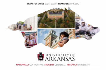 TRANSFER GUIDE TRANSFER.UARK - University Of Arkansas